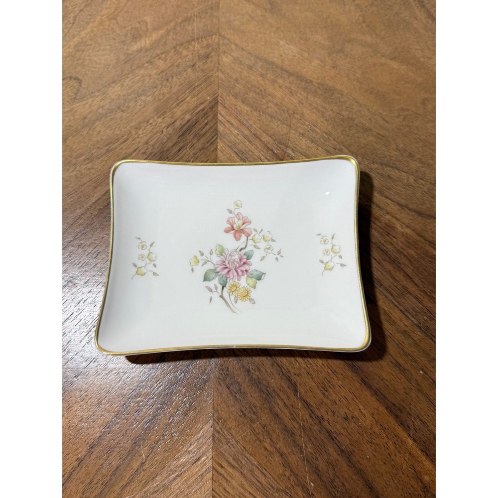 Royal Doulton Mystic Dawn H.5103 Fine Bone China Trinket Dish Gold Rim Floral